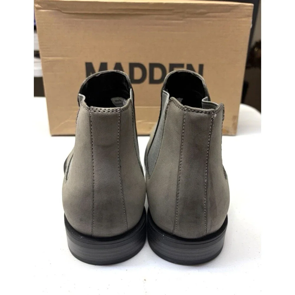 Madden Men's Maxxin Mid Height Chelsea Boot Sz 11 Grey Distressed NIB from Macys